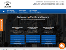 Tablet Screenshot of matthewsmotors.com